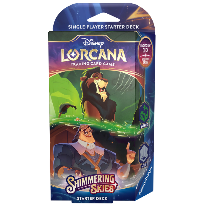 DISNEY LORCANA SHIMMERING SKIES STARTER DECK - EMERALD & STEEL (EN)