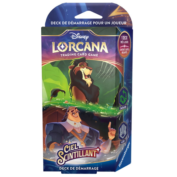 DISNEY LORCANA CIEL SCINTILLANT DECK DE DÉMARRAGE - ÉMERAUDE ET ACIER (FR)