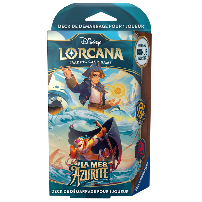 DISNEY LORCANA LA MER AZURITE DECK DE DÉMARRAGE - AMBRE & RUBY (FR)