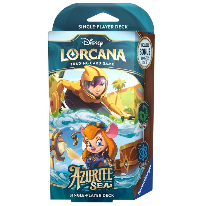 DISNEY LORCANA AZURITE SEA STARTER DECK - EMERALD & SAPPHIRE (EN)